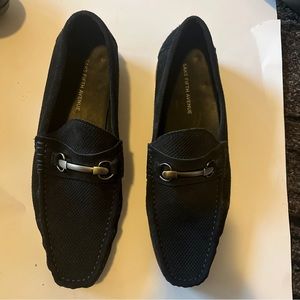 SAKS FIFTH AVENUE MENNavySUEDE/LEATHER LOAFERS 10 M